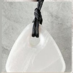 Teething Bling Triangle Pendant - Pearl